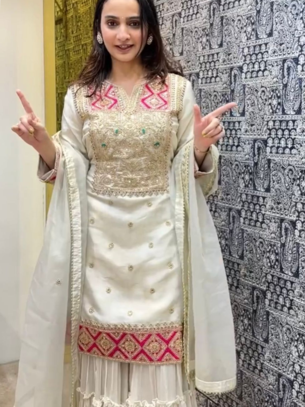PREMIUM DESIGNER READYMADE TOP SARARA PLAZZO & DUPATTA COLLECTIONS