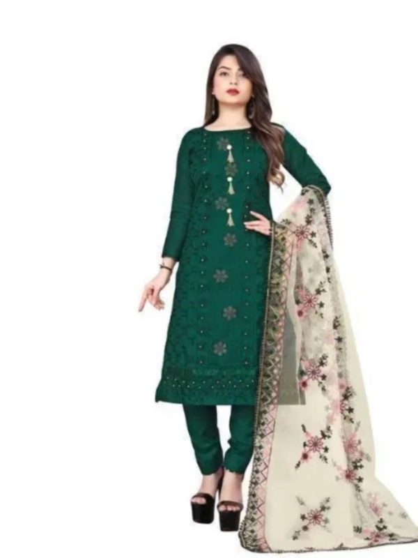 Women’s Green Floral Embroidered
