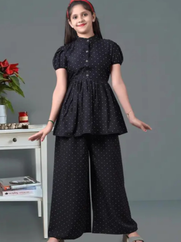 Shirt & Plazzo Set For Girl Sleeve Length: