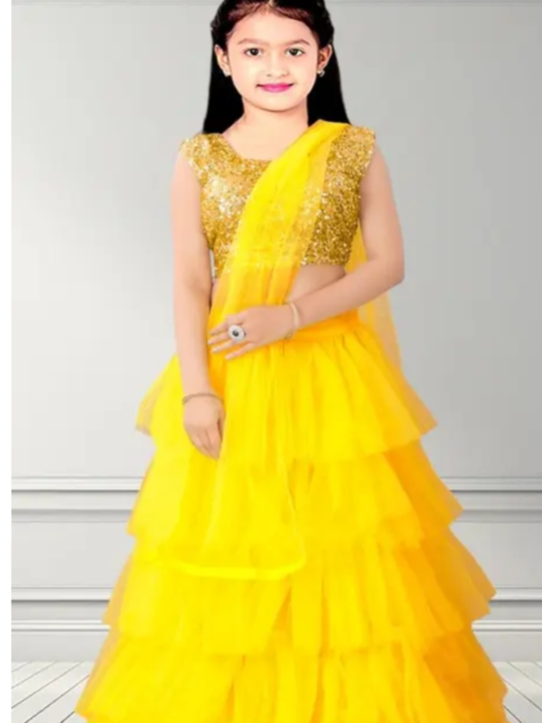 Princess Classy Kids Girls Semi Stitched