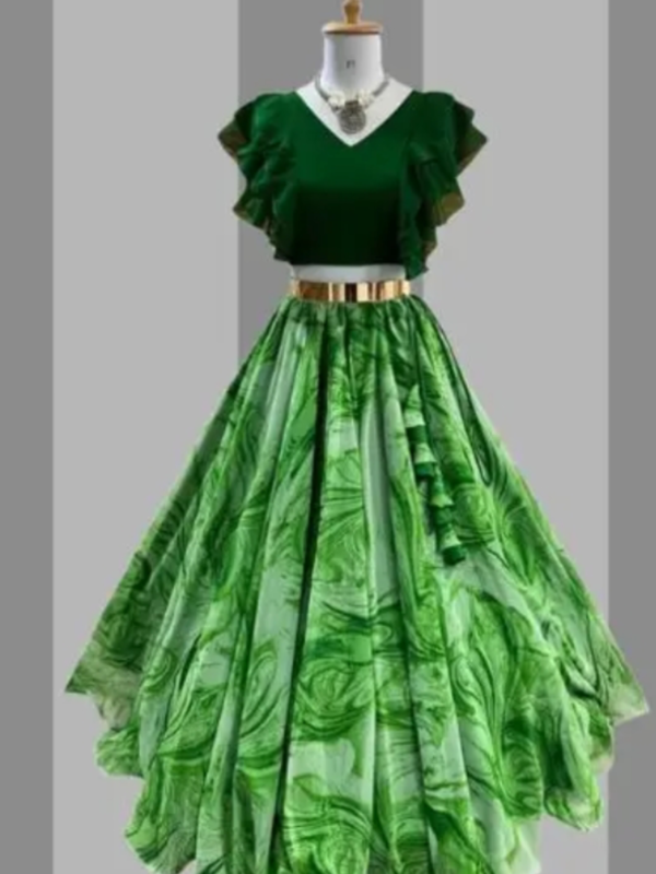 Georgette febric lengha choli,Princess Fancy