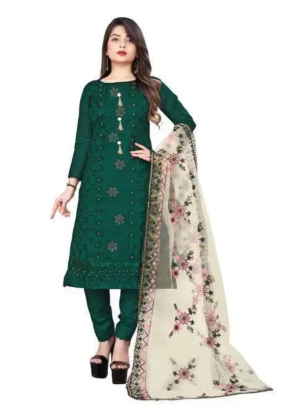 Women’s Green Floral Embroidered