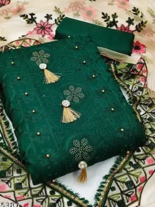 Women’s Green Floral Embroidered