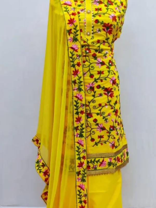 Women’s Yellow Botanical Embroidered