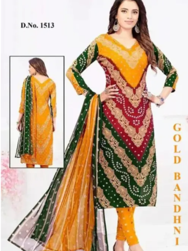 bandhni suitsT op Fabric: CrepeTop Length MetersBottom Fabric: Crepe