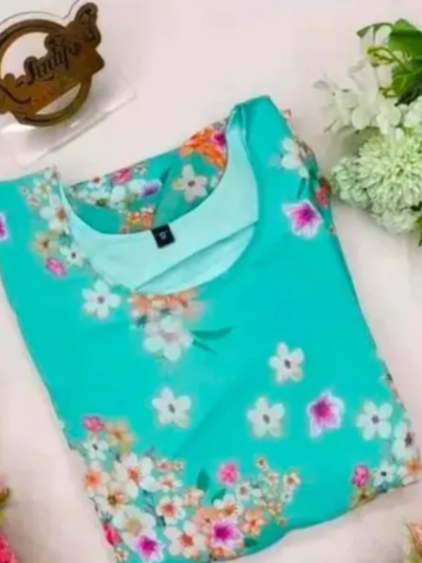 Designer Printed Poly Georgette Kurti