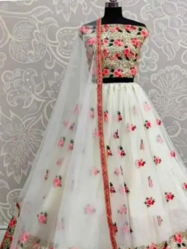LehengaCholiTopFabricNetLehenga