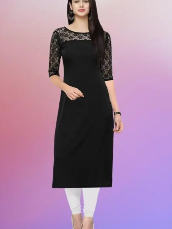 Casual American Crepe And Net Round-p