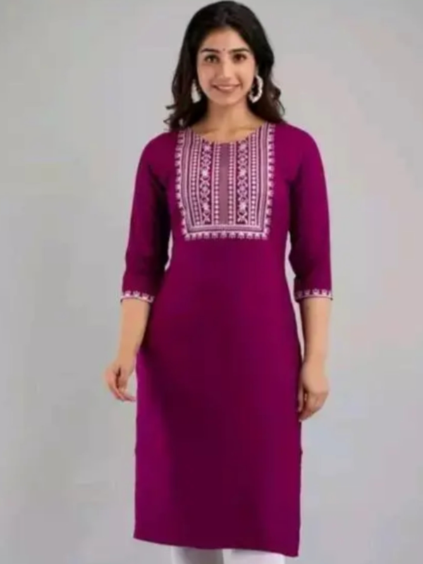 Women Kurtis Fabric: Rayon Sleeve Length: