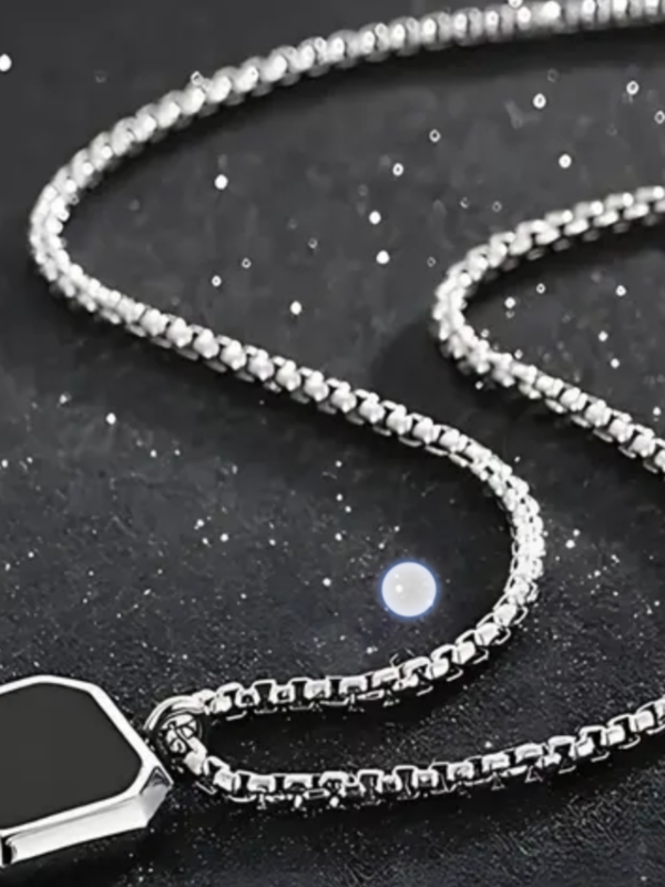 Stylish Black Square Shape Punk Locket