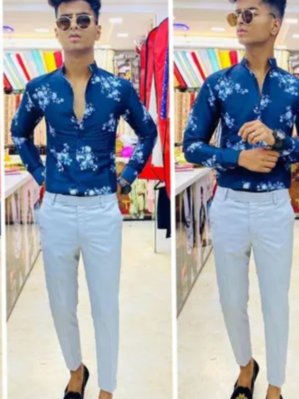 Trendy glamorous men shirt And Pent fabric/ classic latest men / stylish