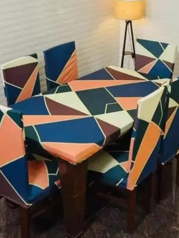 RINTED CHAIR COVER WITH TABLE