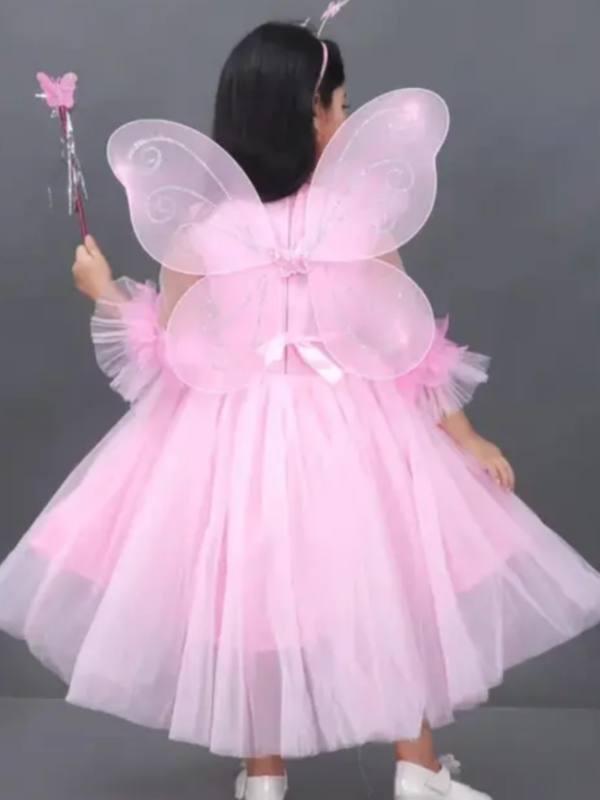 Girls Angle Pari Frock DressFabric: