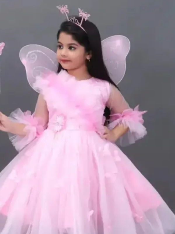 Girls Angle Pari Frock DressFabric:
