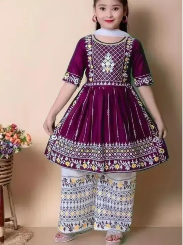 Kids Stylish Sarara Set With Dupptta Set