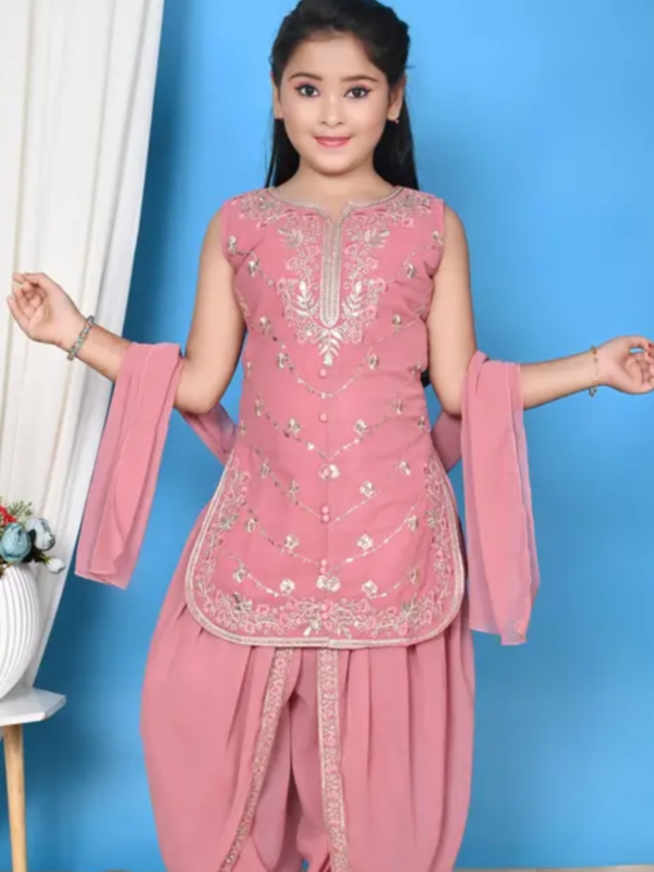 ST Girl georgette Dhoti kurta & Duppta