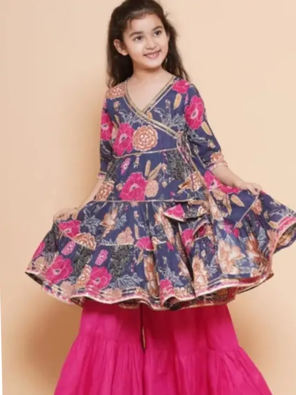 MH_11_NAVY BLUE SHARARATopFabric: