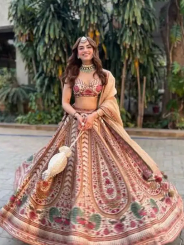 Printed Machine Heavy Zari Satin Silk