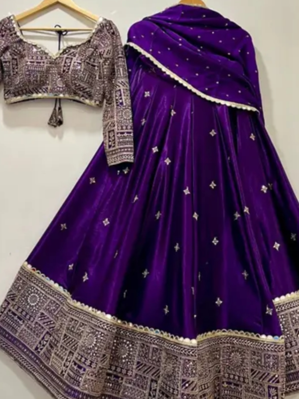 fancy work lehenga choliTopwearFabric:
