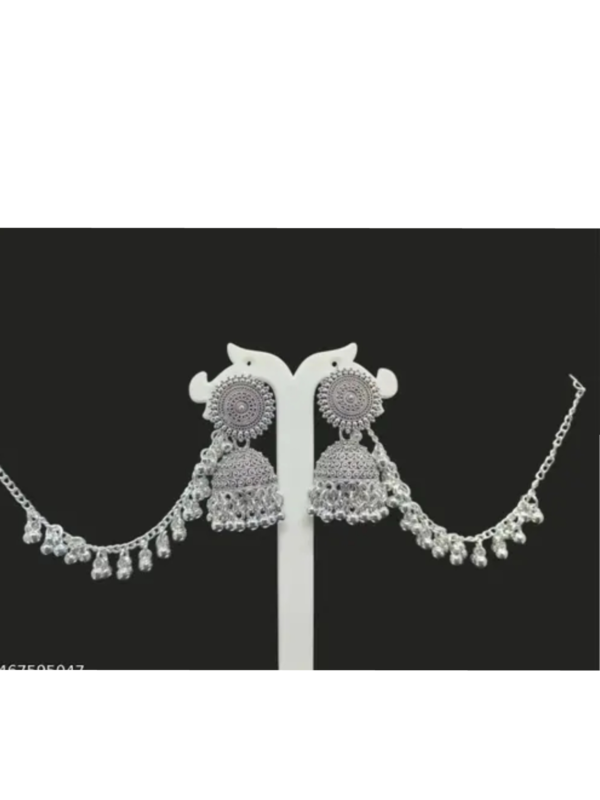 Nayantara oxidised Jhumka With Hair