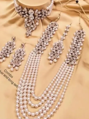 Kundan Combo Necklace set Base Metal: