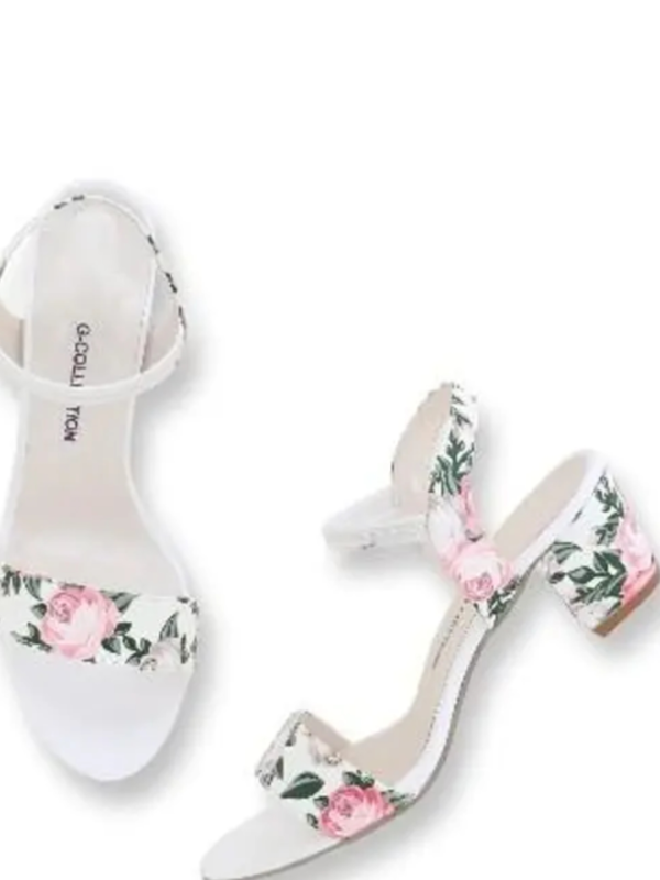 HAMZA Printed Block Heel Sandal For