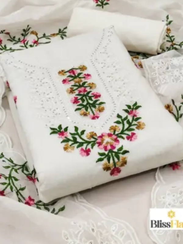 Bliss Flair Cream Chanderi Silk