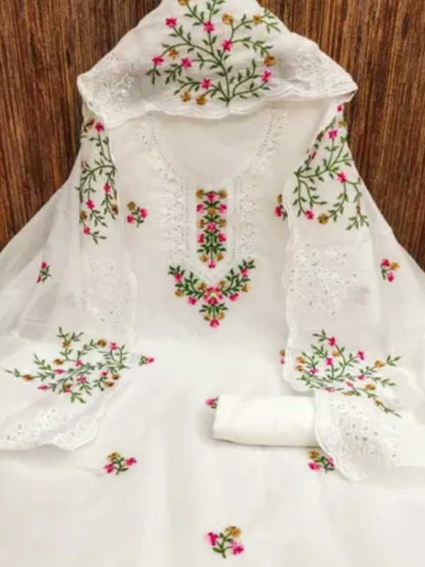 Bliss Flair Cream Chanderi Silk