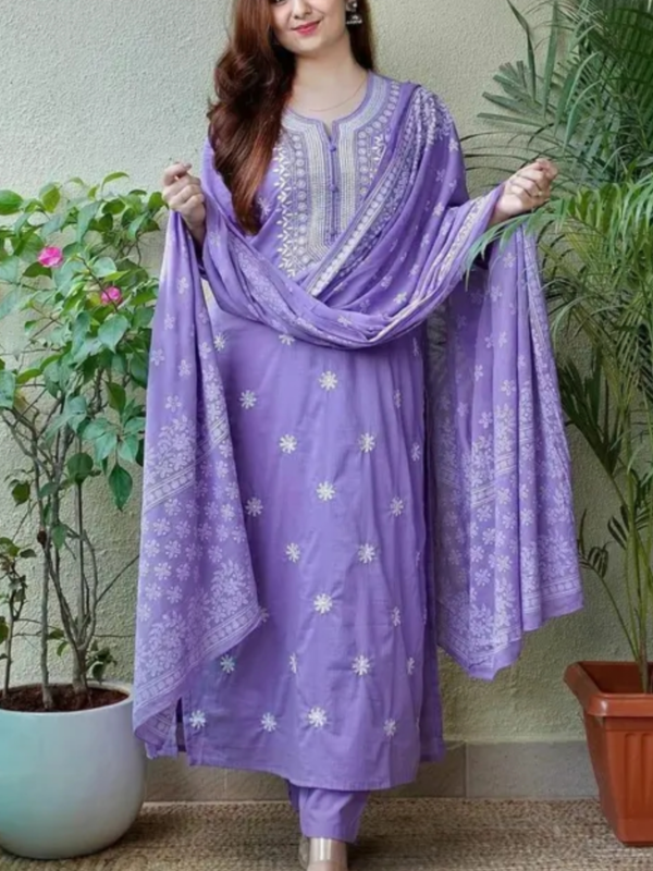 KURTI & PANT & DUPATTA SET/PLUS
