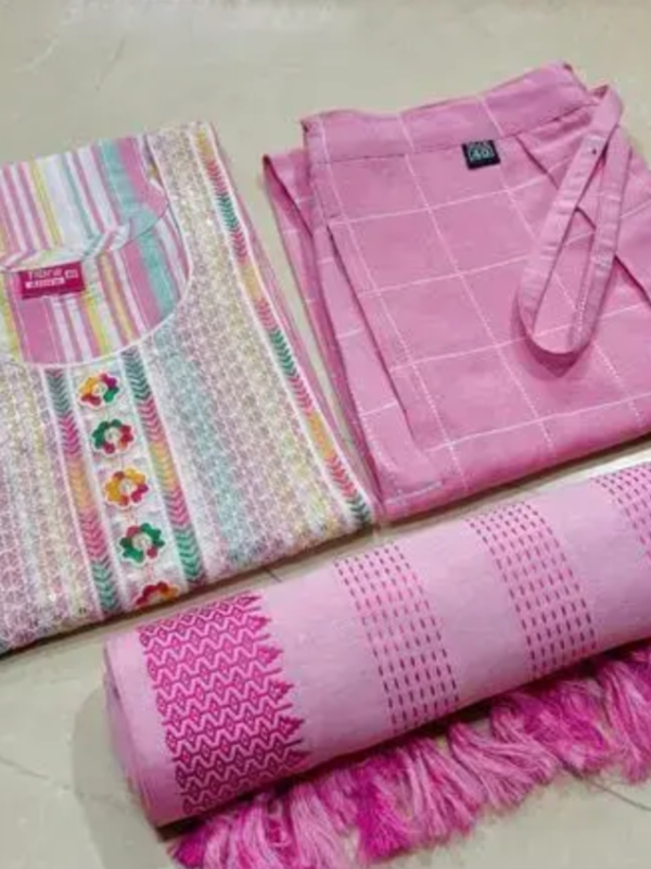 Kurti Pant Set with Dupatta Kurta