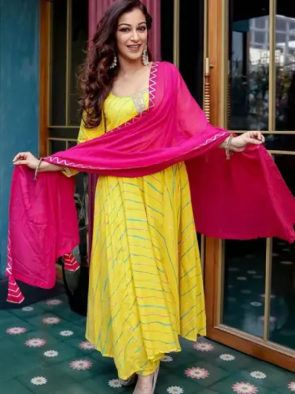 Rajasthani Leheriya Print Kurta Pant