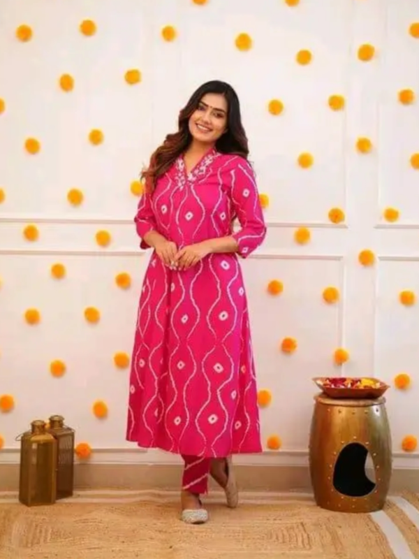 pink kurta pant setName: pink kurta