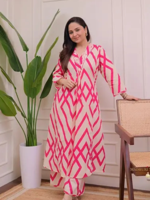woman kurta plazo set Kurta Fabric: