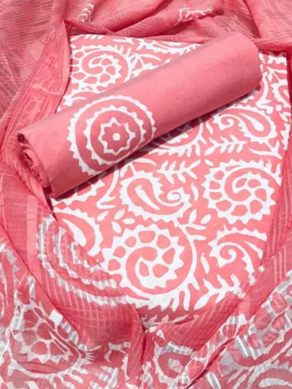 Elegant Batik Print Cotton Dress