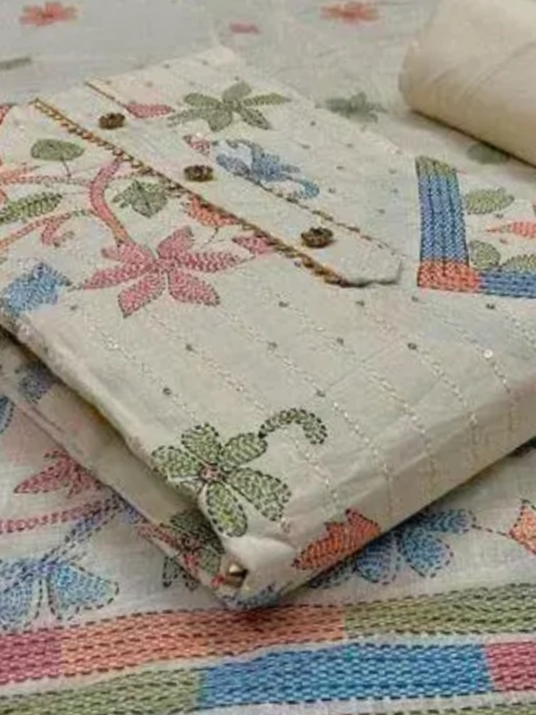 Women’s Cream Floral Printed Cotton