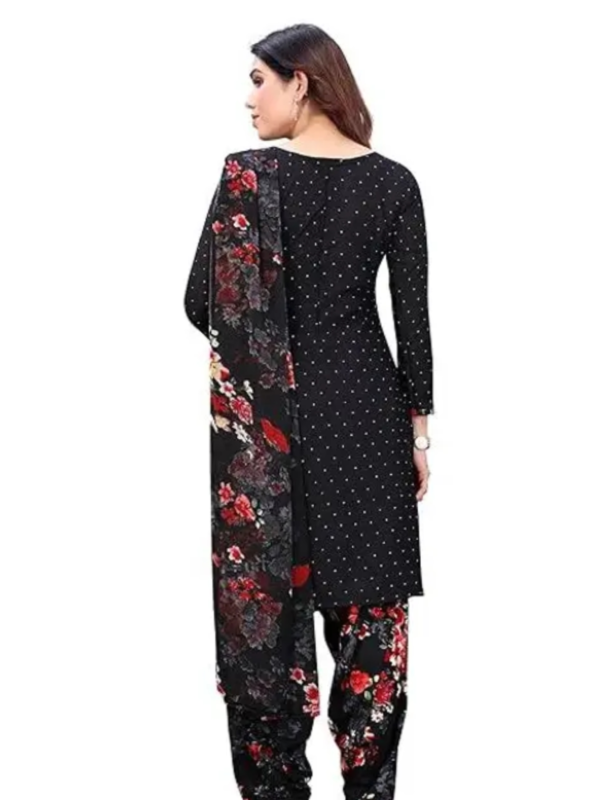Women’s Black Micro Printed Crepe