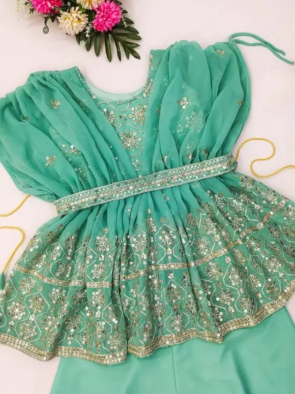 Sequin embroidered Kurti and palazzo