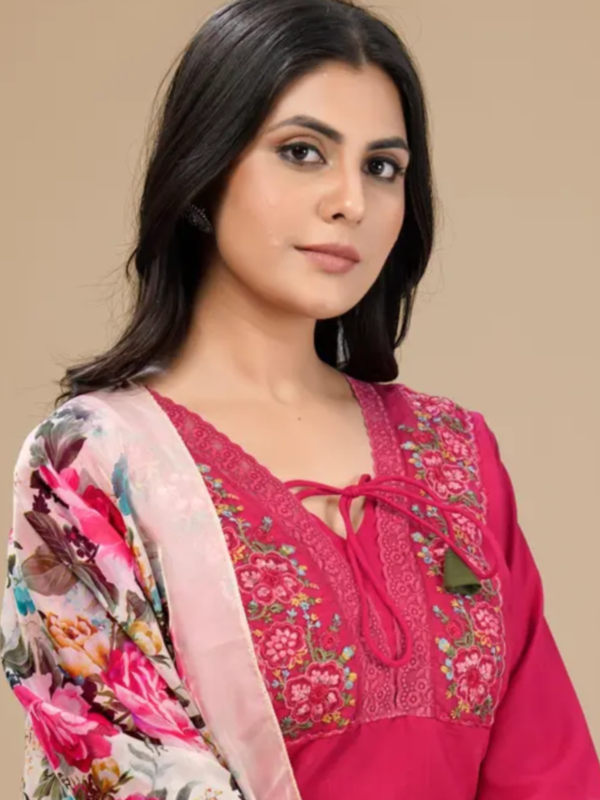 Stylish Embroidery + Full Inner + Long