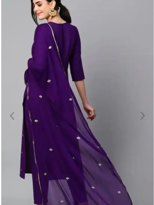 KalaWomen’sVioletCottonBlendEmbroid