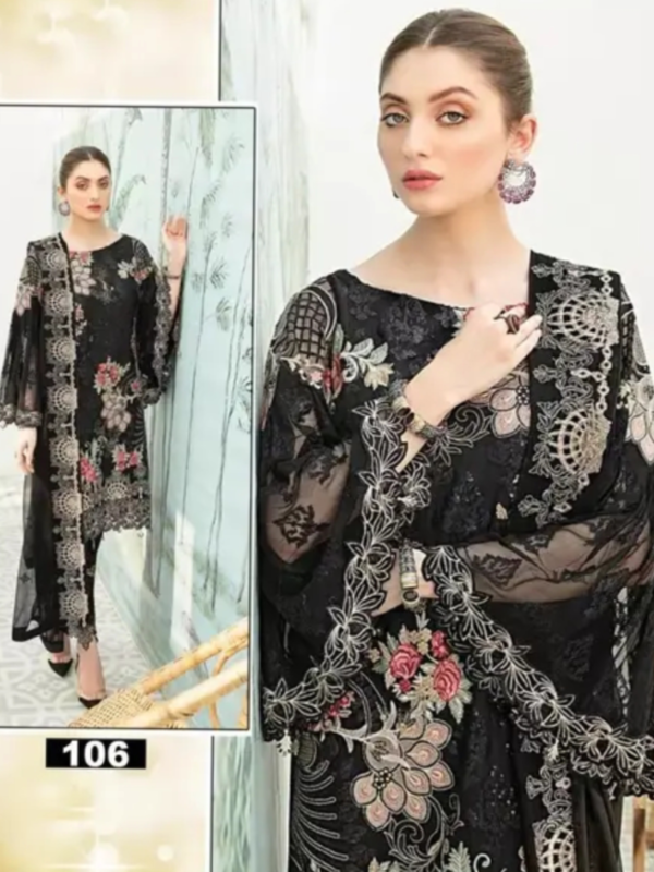 Women Embroidered Georgette Floral
