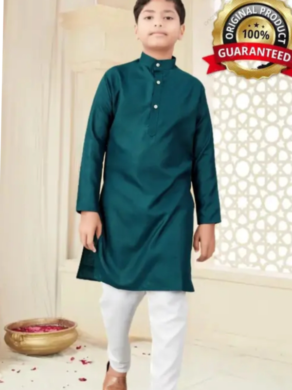 oys kids kurta seta tealTop Fabric: