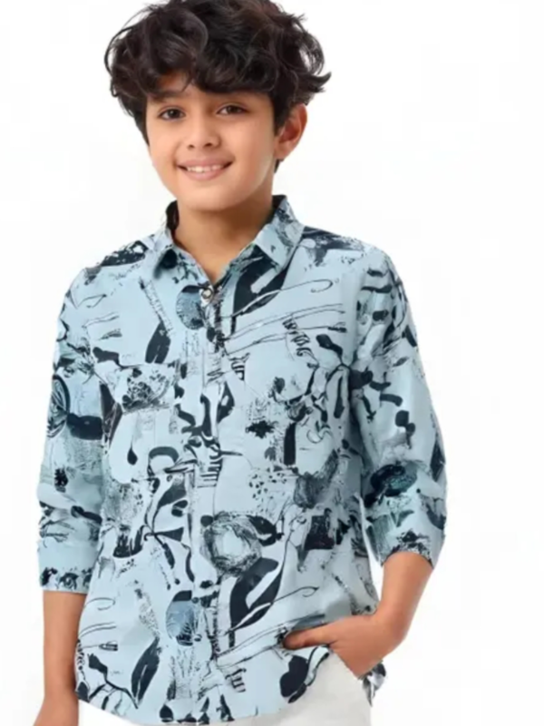 Printed CottonPartyWeaBoysShirtFabric: