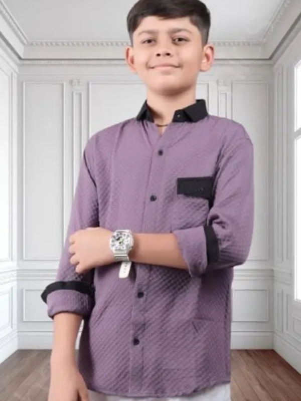 Casual Knit Shirt forBoysandKidsFabric: