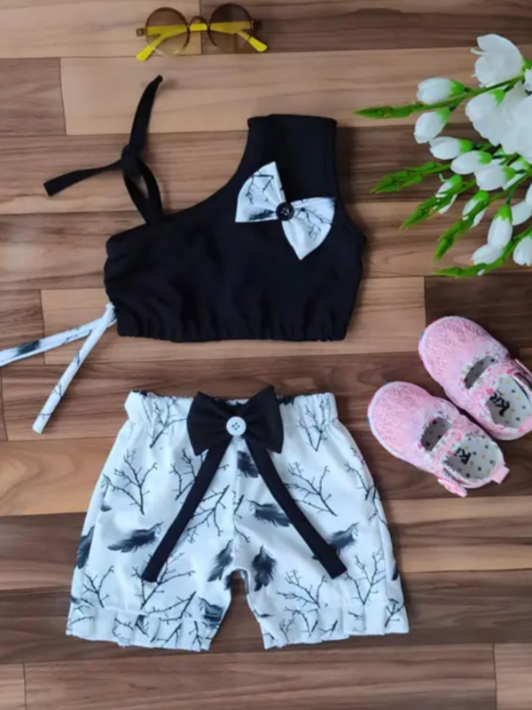 Trendy Black and White Kids Outfit Set