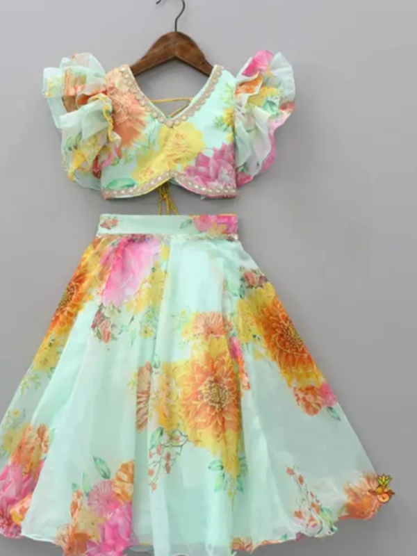 GIRLS FLOWER LENGHA CHOLI KIDS