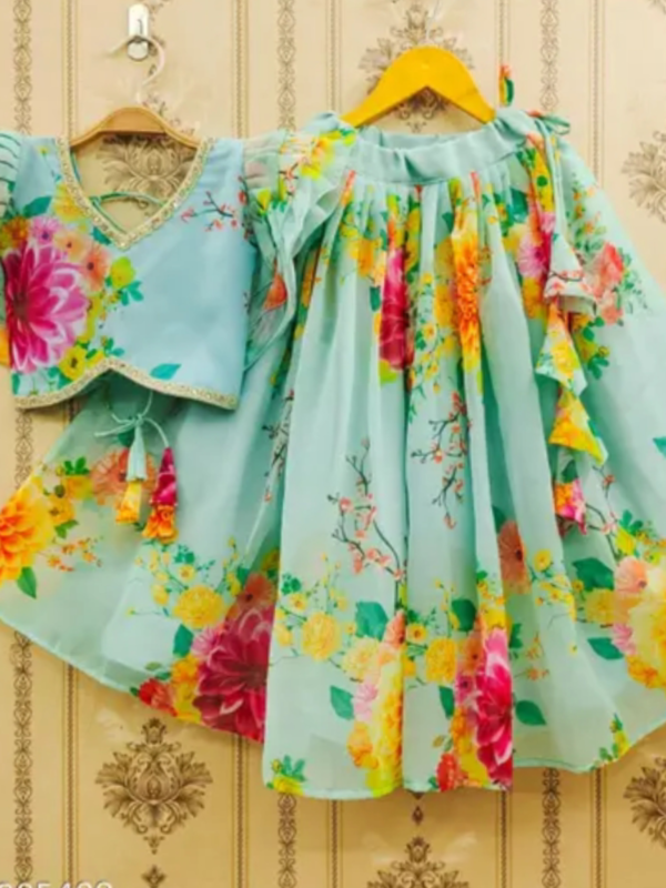 GIRLS FLOWER LENGHA CHOLI KIDS