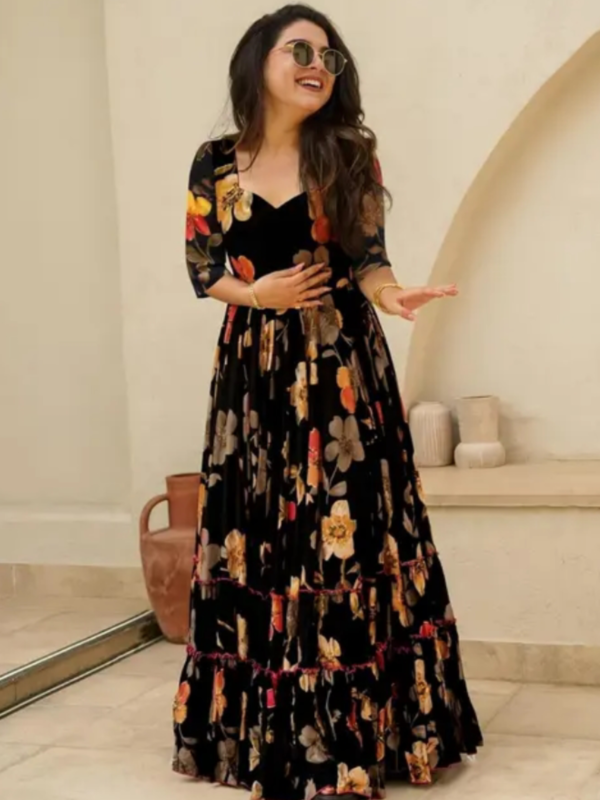 PRINTED ANARKALI GOWN FOR