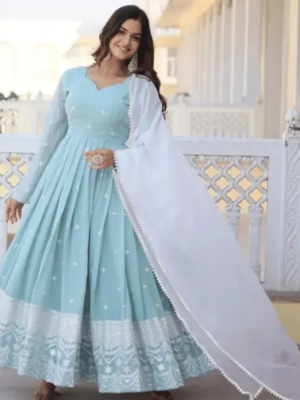Women Embroidered Georgette