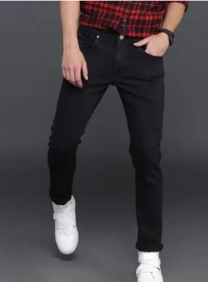 Men Polycotton Black Jeans