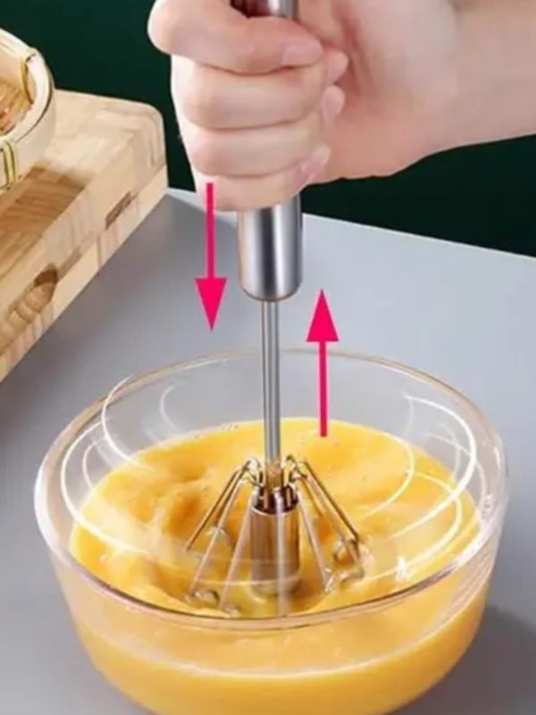 Stainless Steel Hand Push Whisk Blender